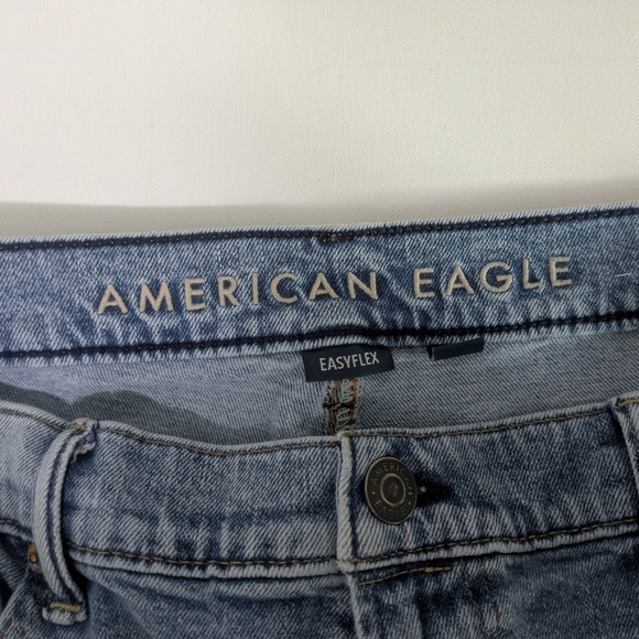 American Eagle Men's 33*34 Orginal Straight Jeans Stretch Denim Blue EUC - Picture 7 of 14